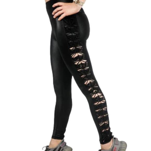 Style Reform Gypsie Macrame Leggings in Purple/Indigo/Blue SZ S - Picture 2 of 8